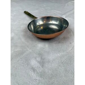 Tagus Portugal Vintage Copper Skillet Brass Handle 6 Inch Frying Pan R36